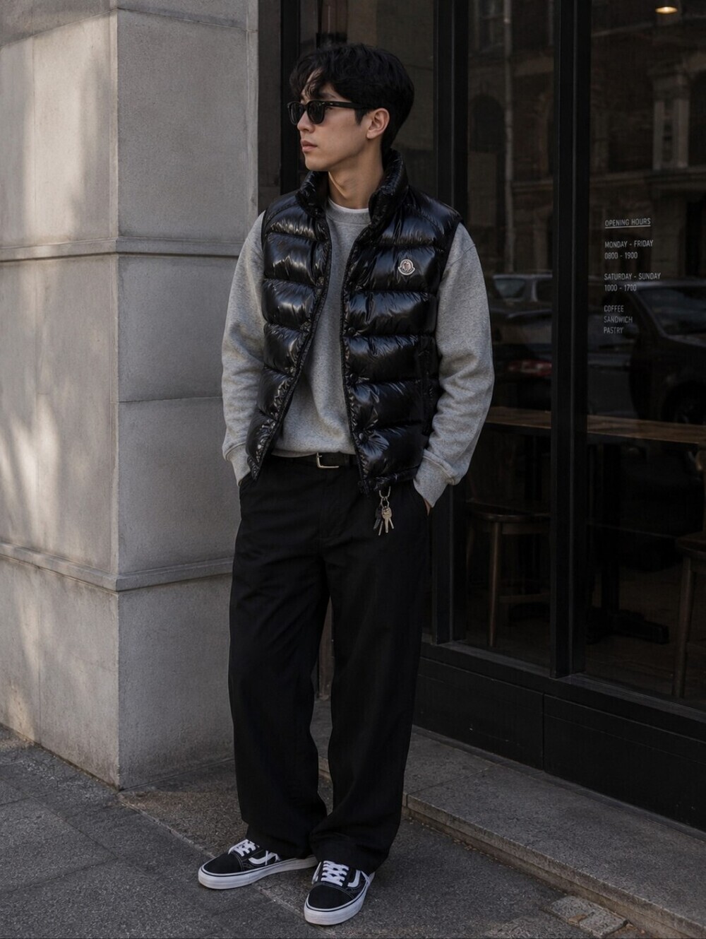 Moncler Tib Gilet Black Down Puffer Vest Men’s Size 2 M High Shine